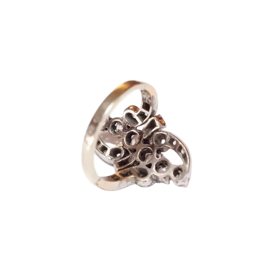 Bague Belle Epoque diamants en or - Image 3