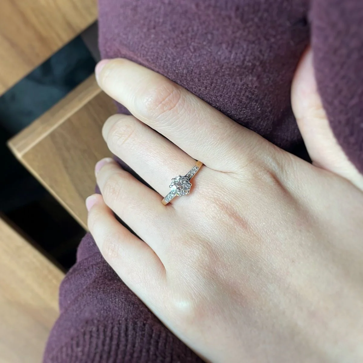 Solitaire - Or, Platine & Diamants - Image 4