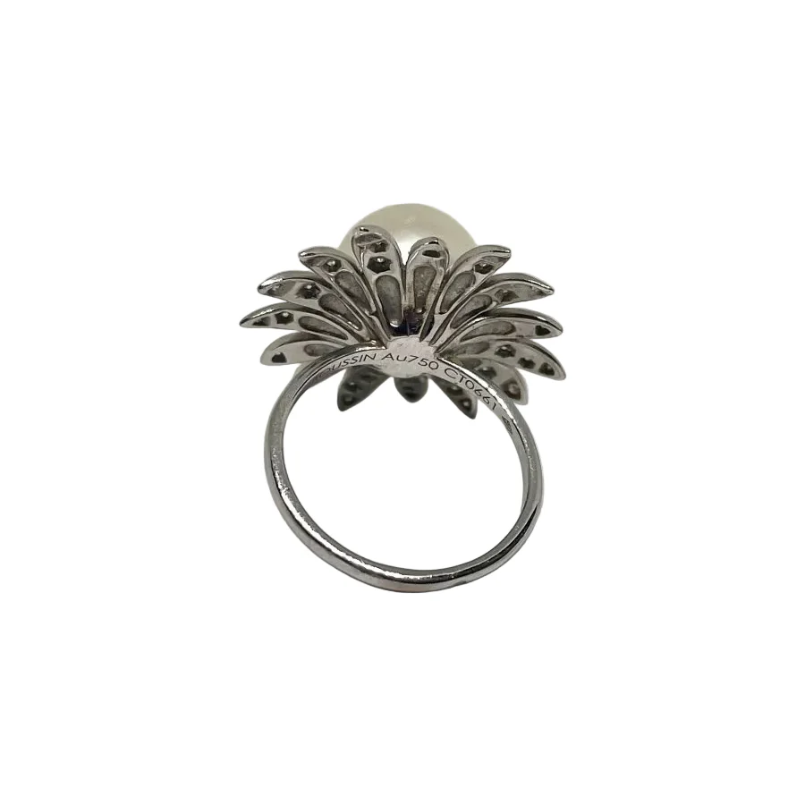 Bague Marguerite MAUBOUSSIN "Au café des 2 amours" en or blanc, perle et diamants - Image 3