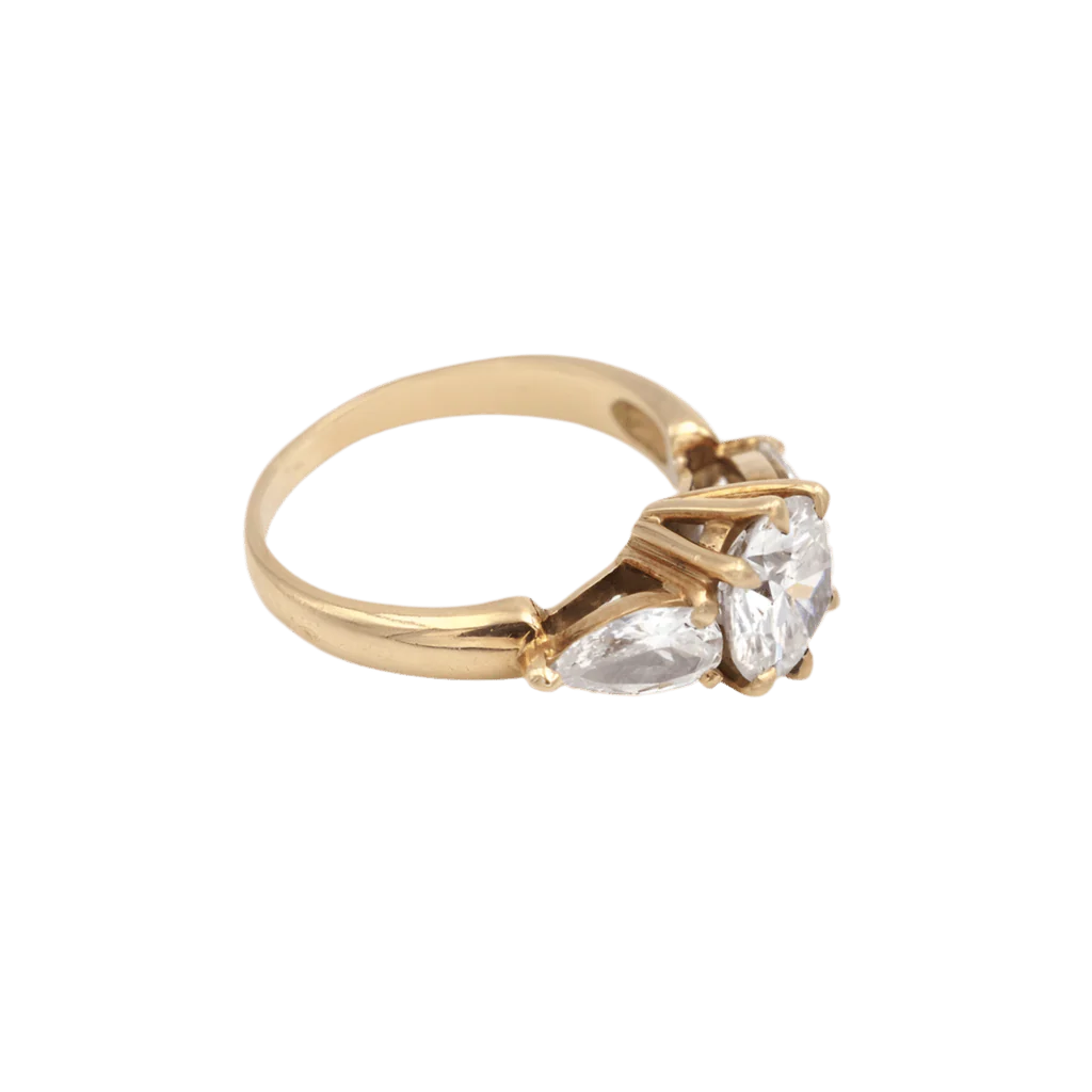 Bague Trilogie en or jaune et diamants - Image 5