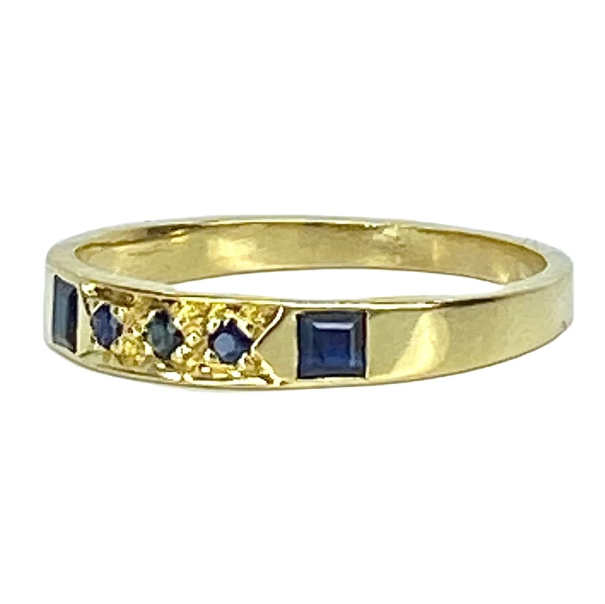 Bague en or jaune et saphirs - Image 3