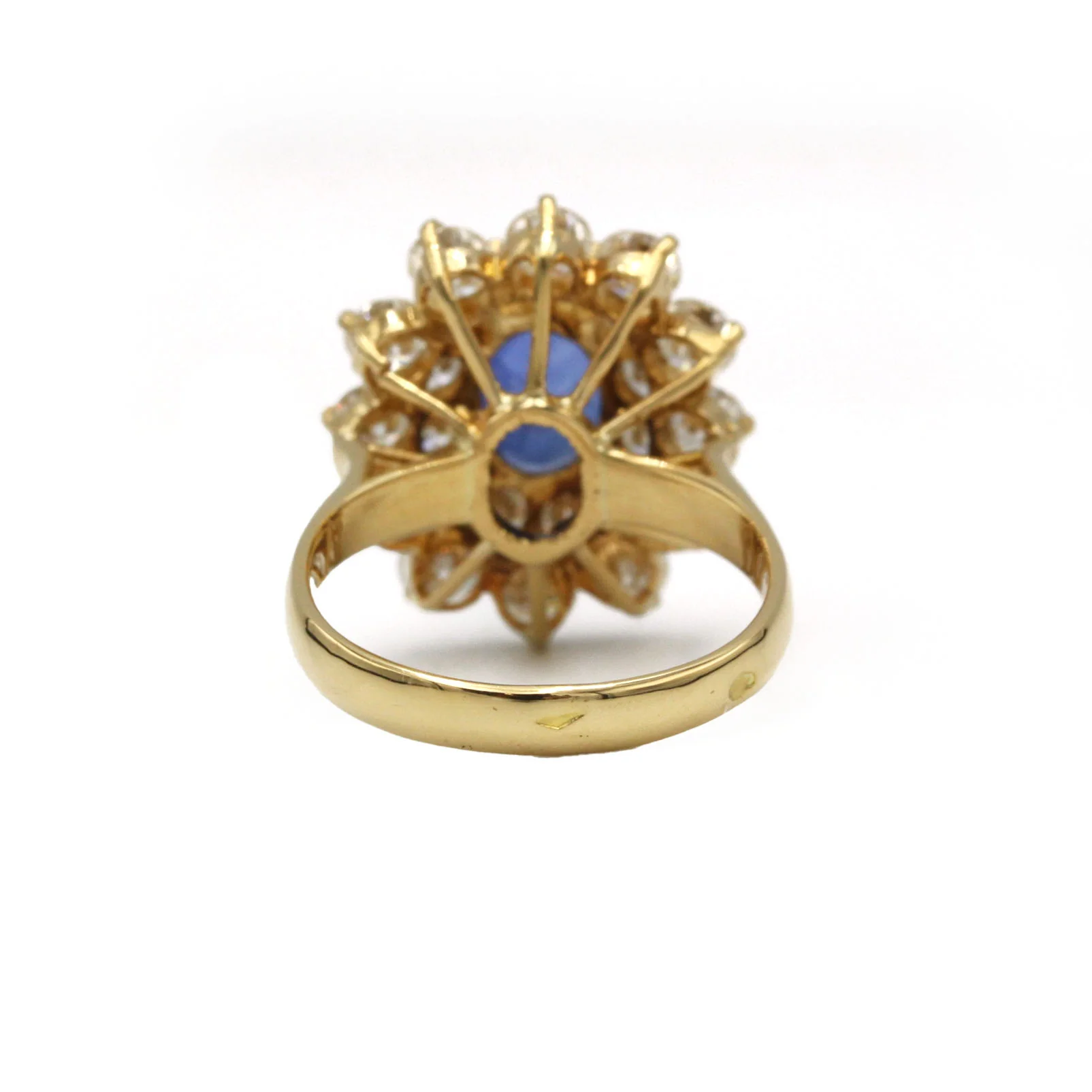 Bague Marguerite - Or jaune, Diamants & Saphir - Image 4