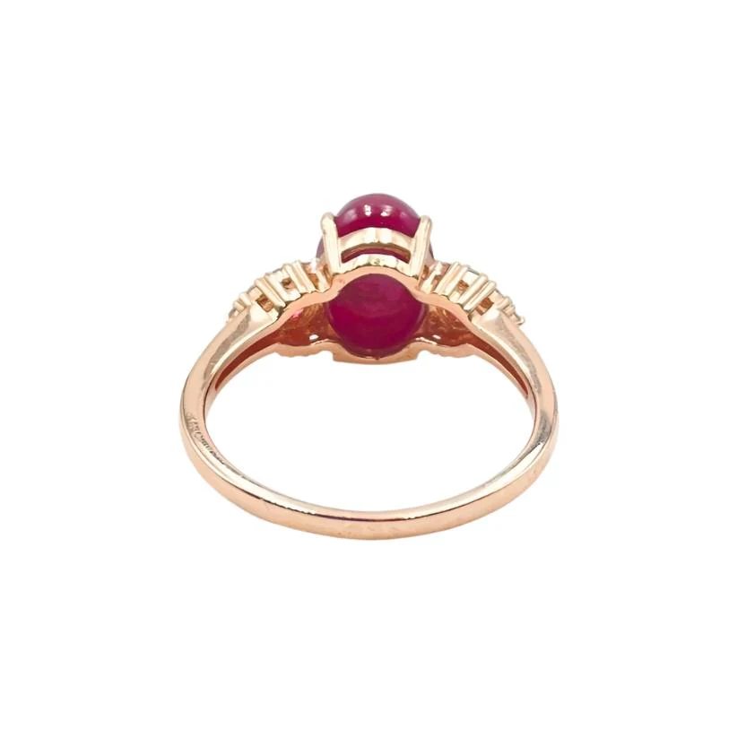 Bague rubis cabochon et grenats - Image 4