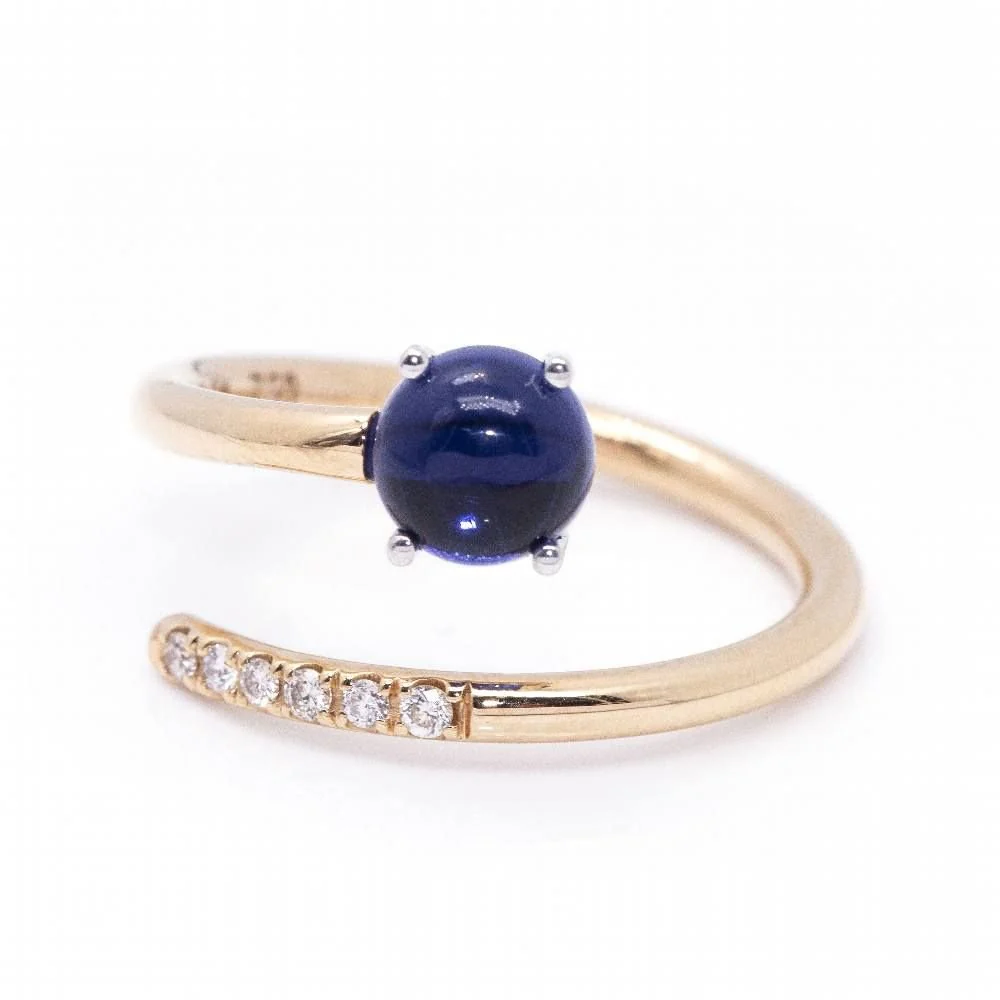 Bague RAY en saphir et or