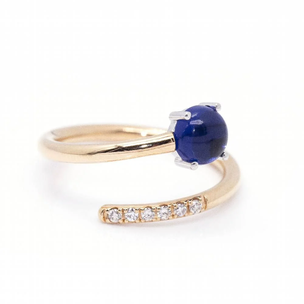 Bague RAY en saphir et or - Image 3
