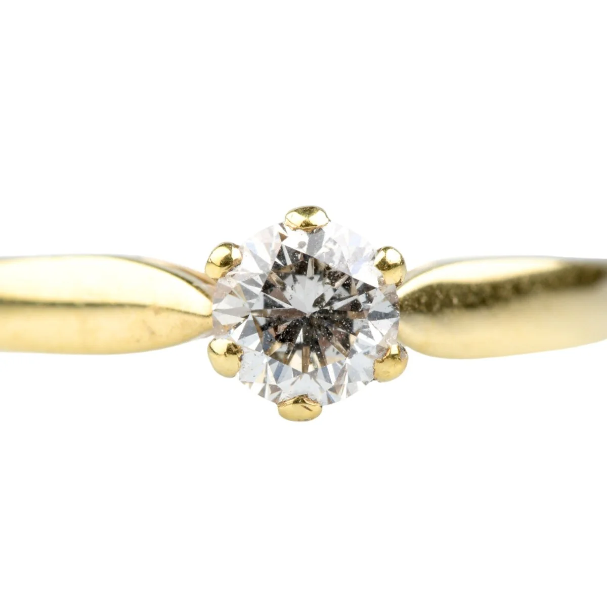 Bague Solitaire en or jaune et diamant