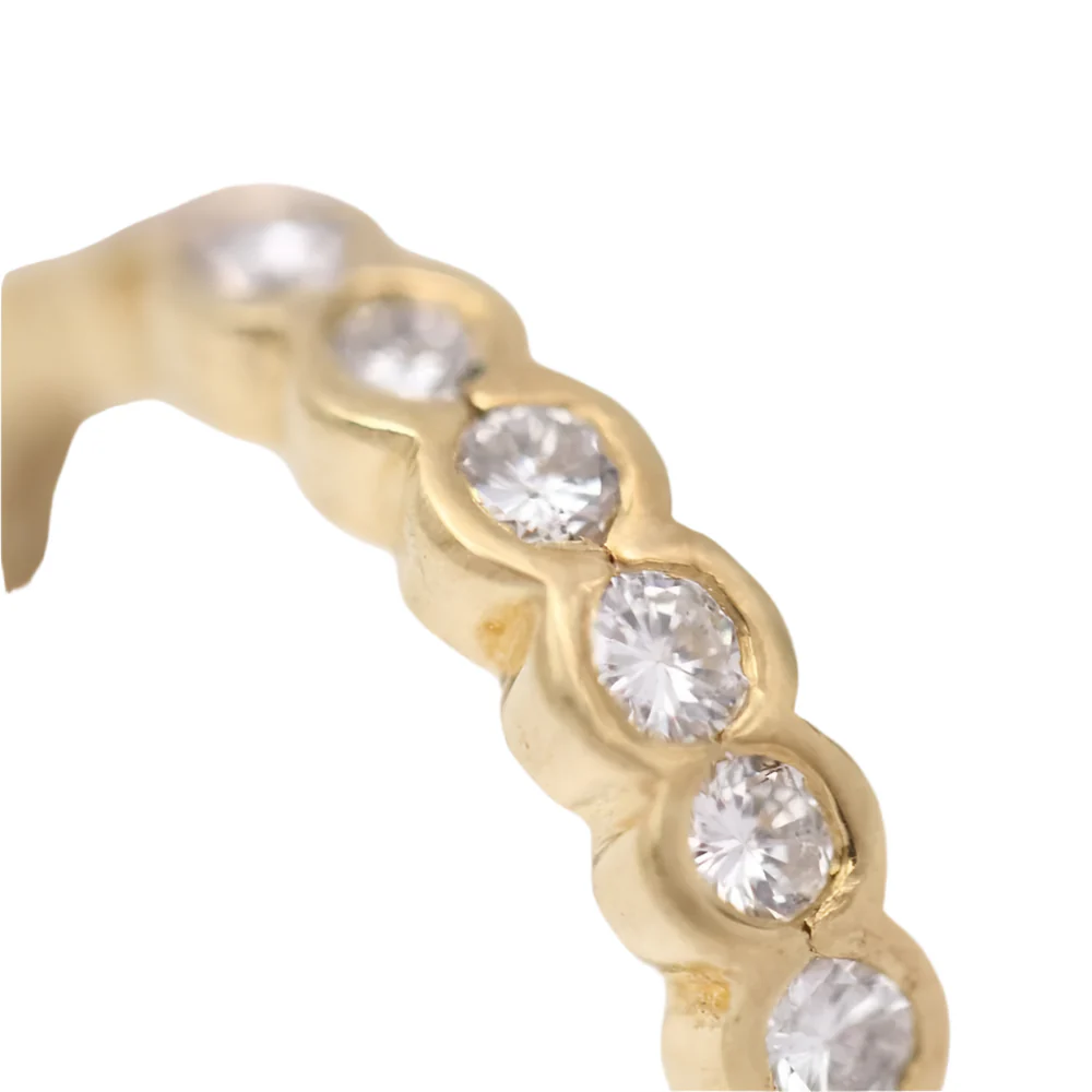 Bague Alliance en or jaune et diamants - Image 2