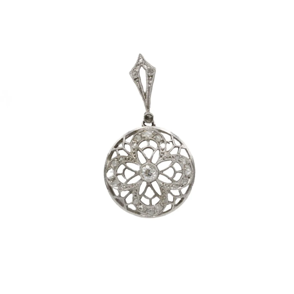 Pendentif Art-déco - Platine et diamants