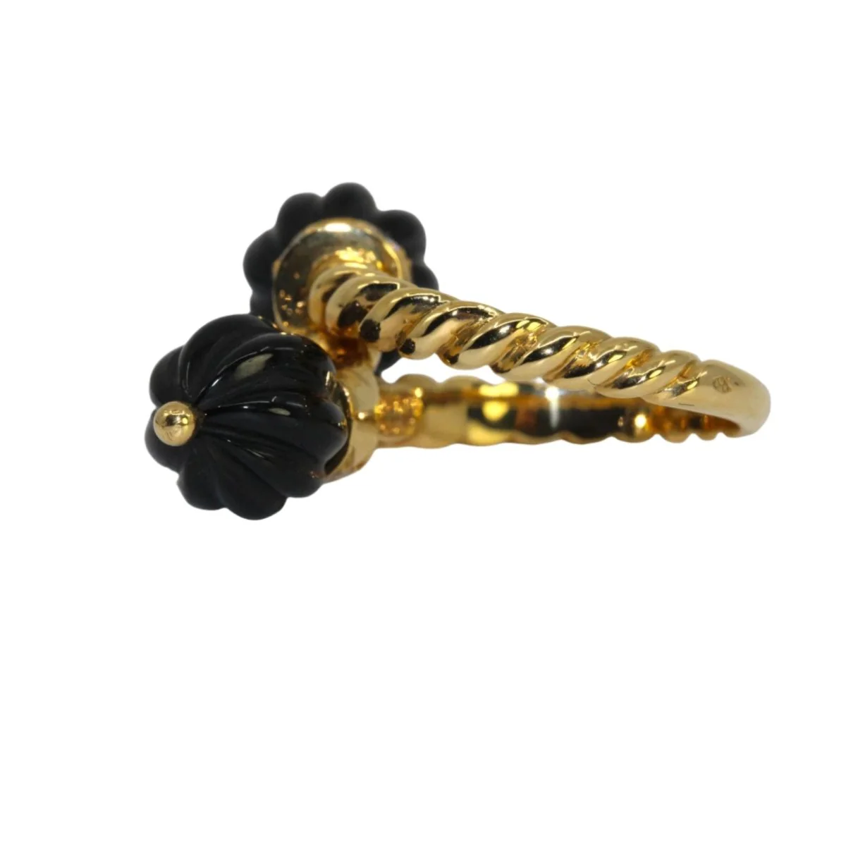 Bague Toi & Moi CHAUMET en or jaune, onyx et diamants - Image 4