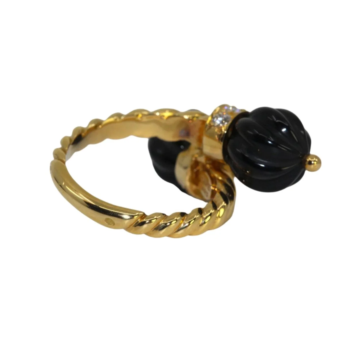Bague Toi & Moi CHAUMET en or jaune, onyx et diamants - Image 6