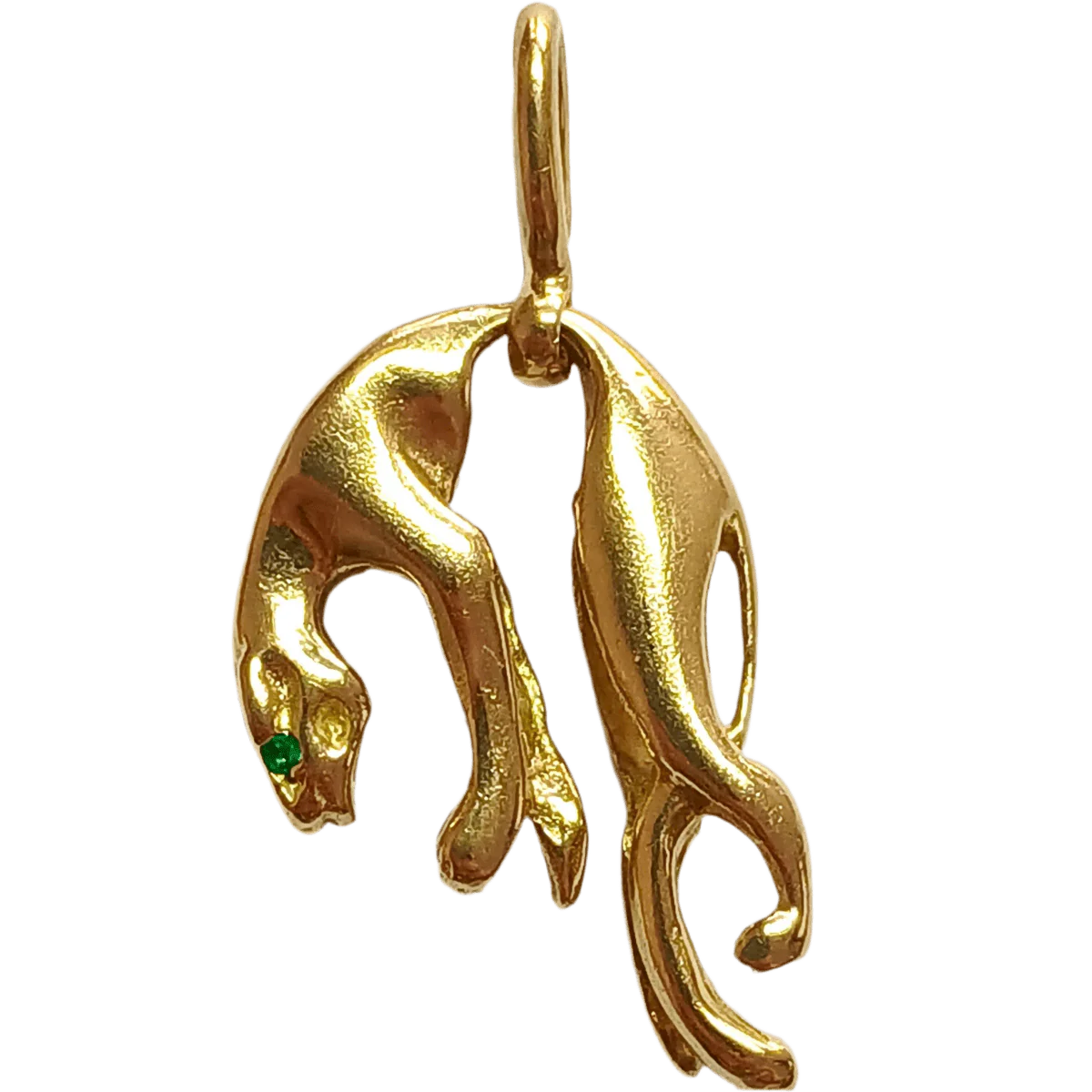 Pendentif en or jaune et émeraude