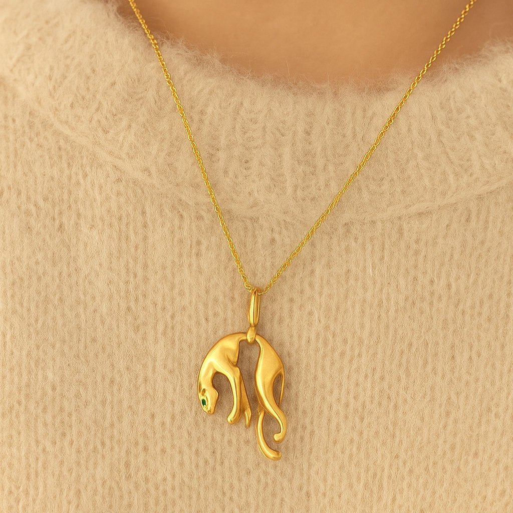 Pendentif en or jaune et émeraude - Image 2