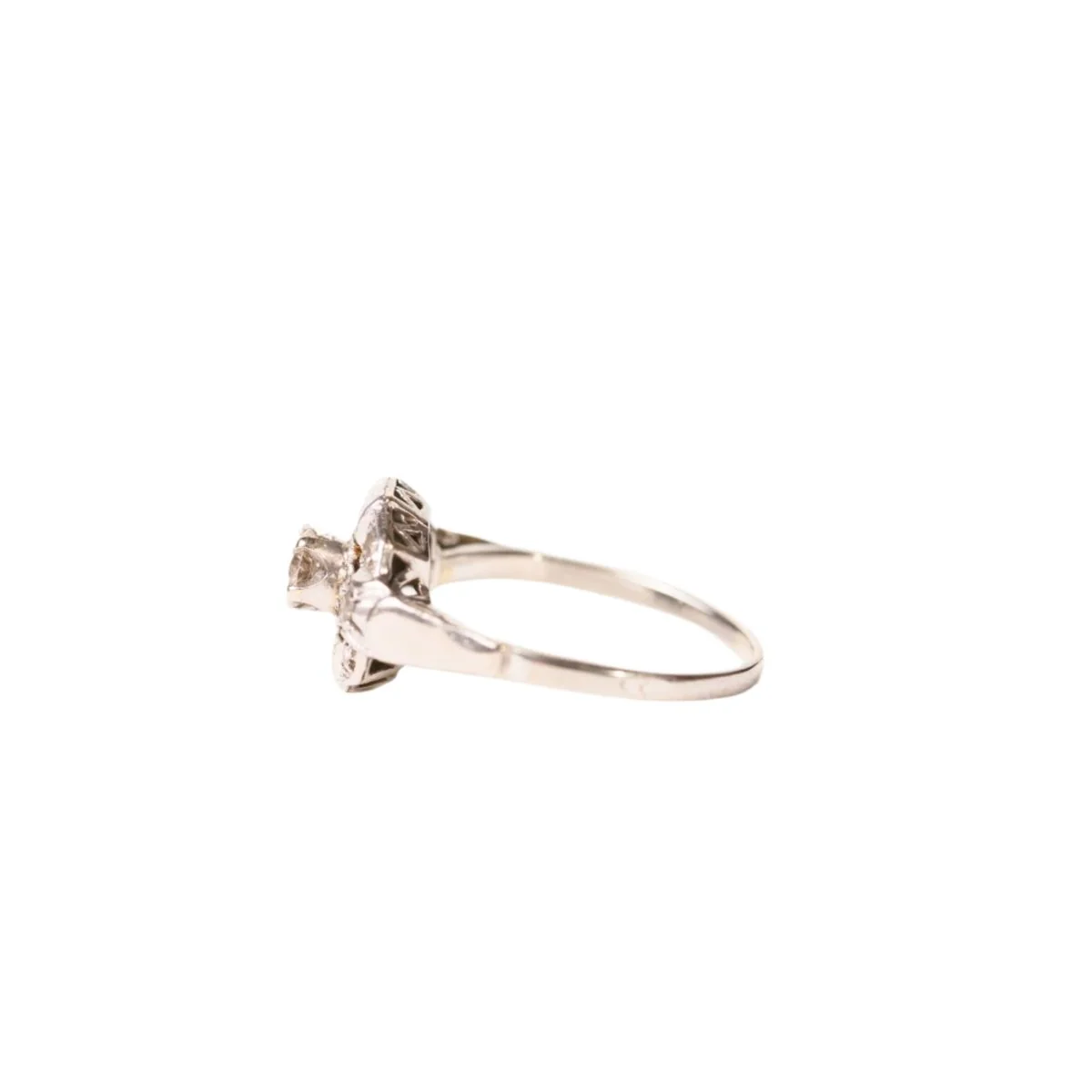 Bague en or blanc, platine et diamants - Image 3