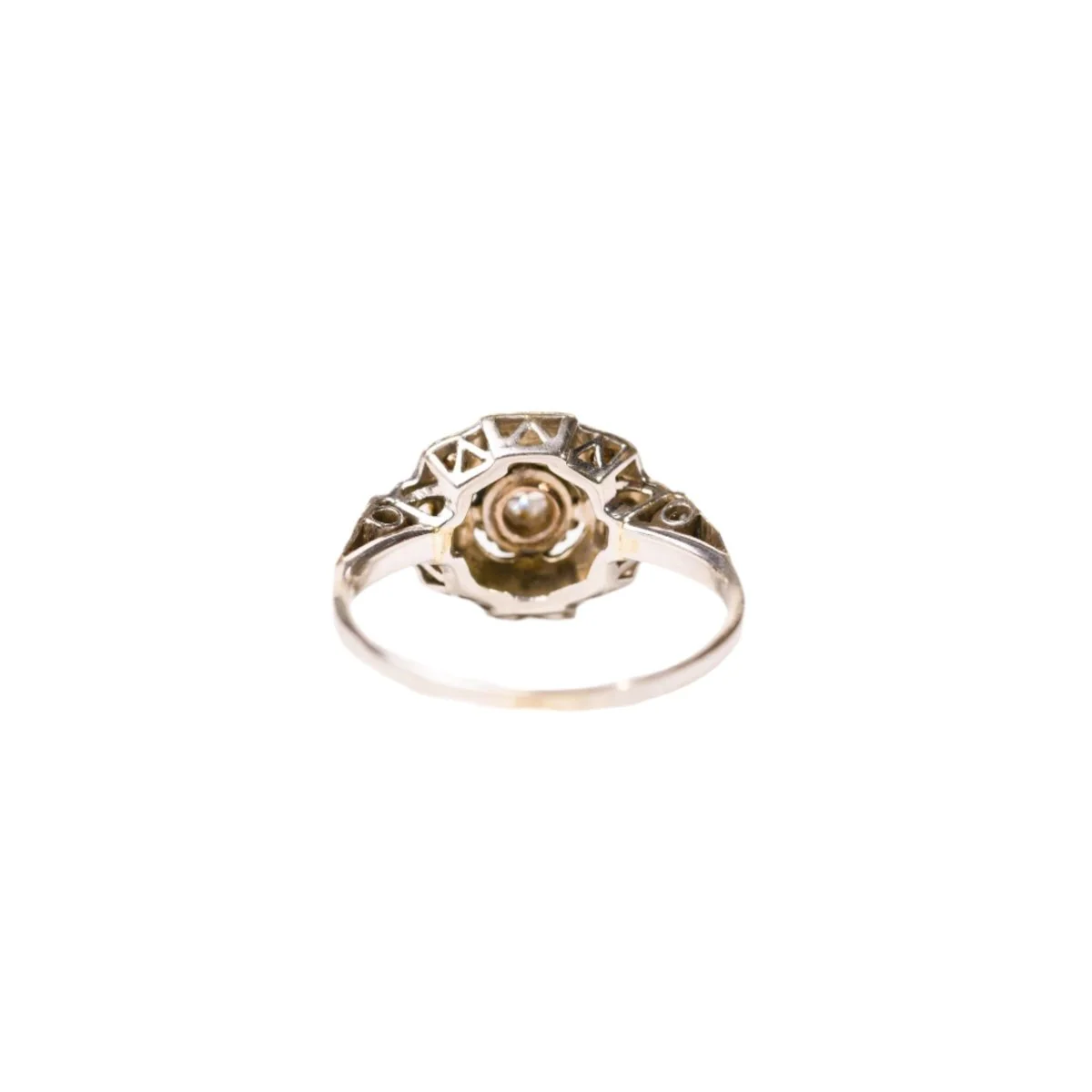 Bague en or blanc, platine et diamants - Image 4