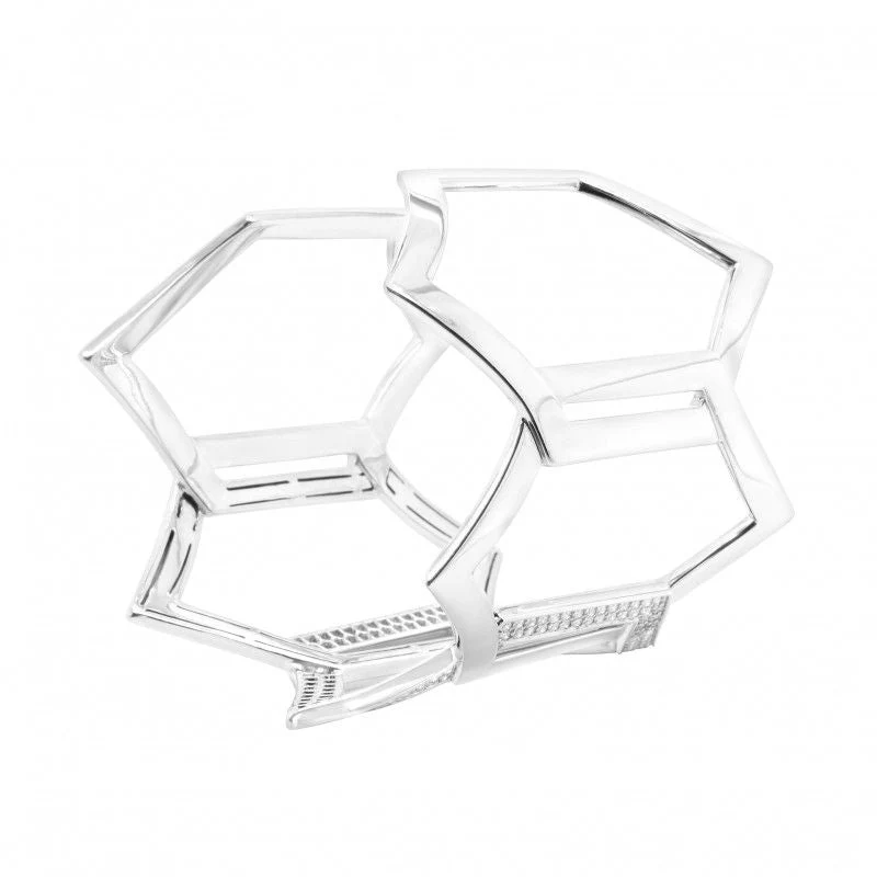 Bracelet Manchette MESSIKA "Arlequin" en or blanc et diamants - Image 4