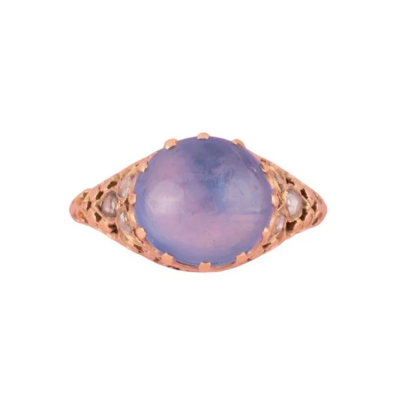 Bague ancienne en or jaune 14k et saphir