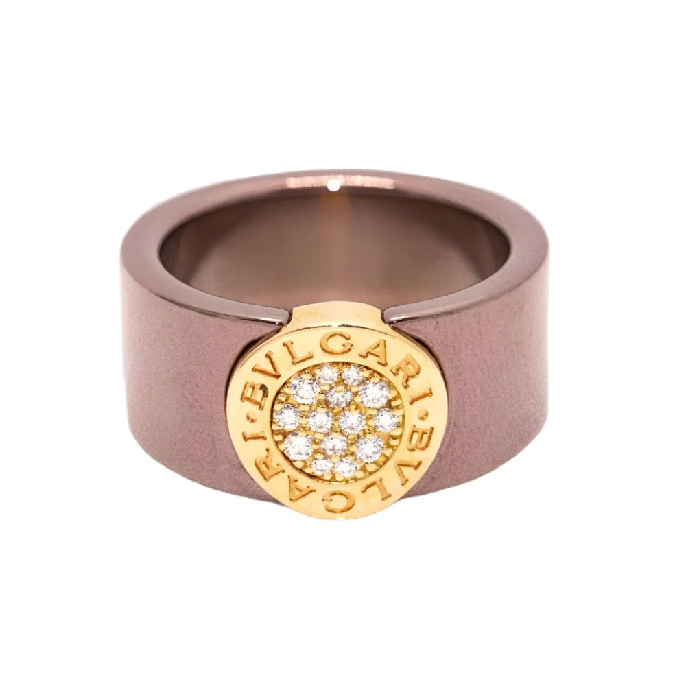 Bague BVLGARI BVLG en or rose et diamants