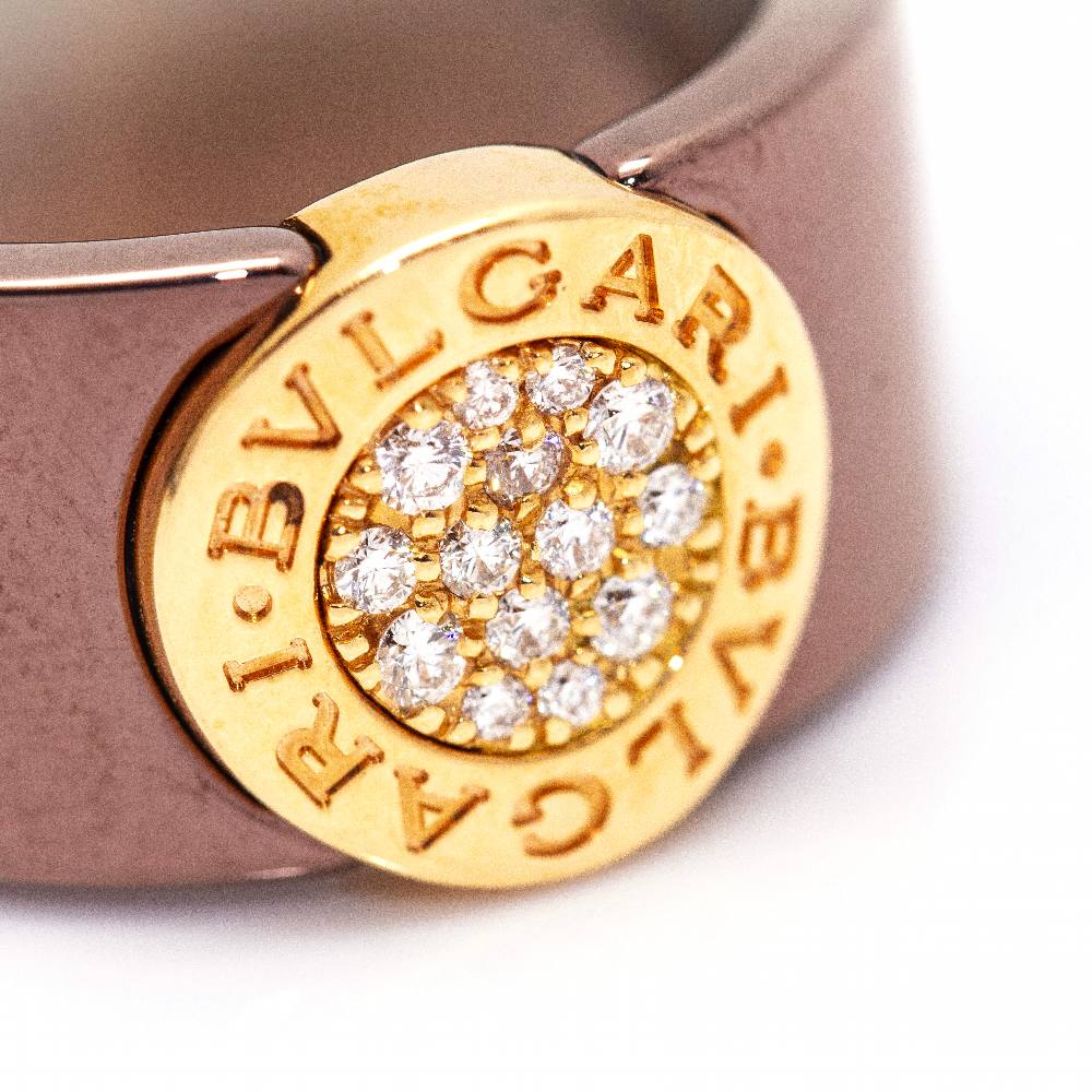 Bague BVLGARI BVLG en or rose et diamants - Image 8