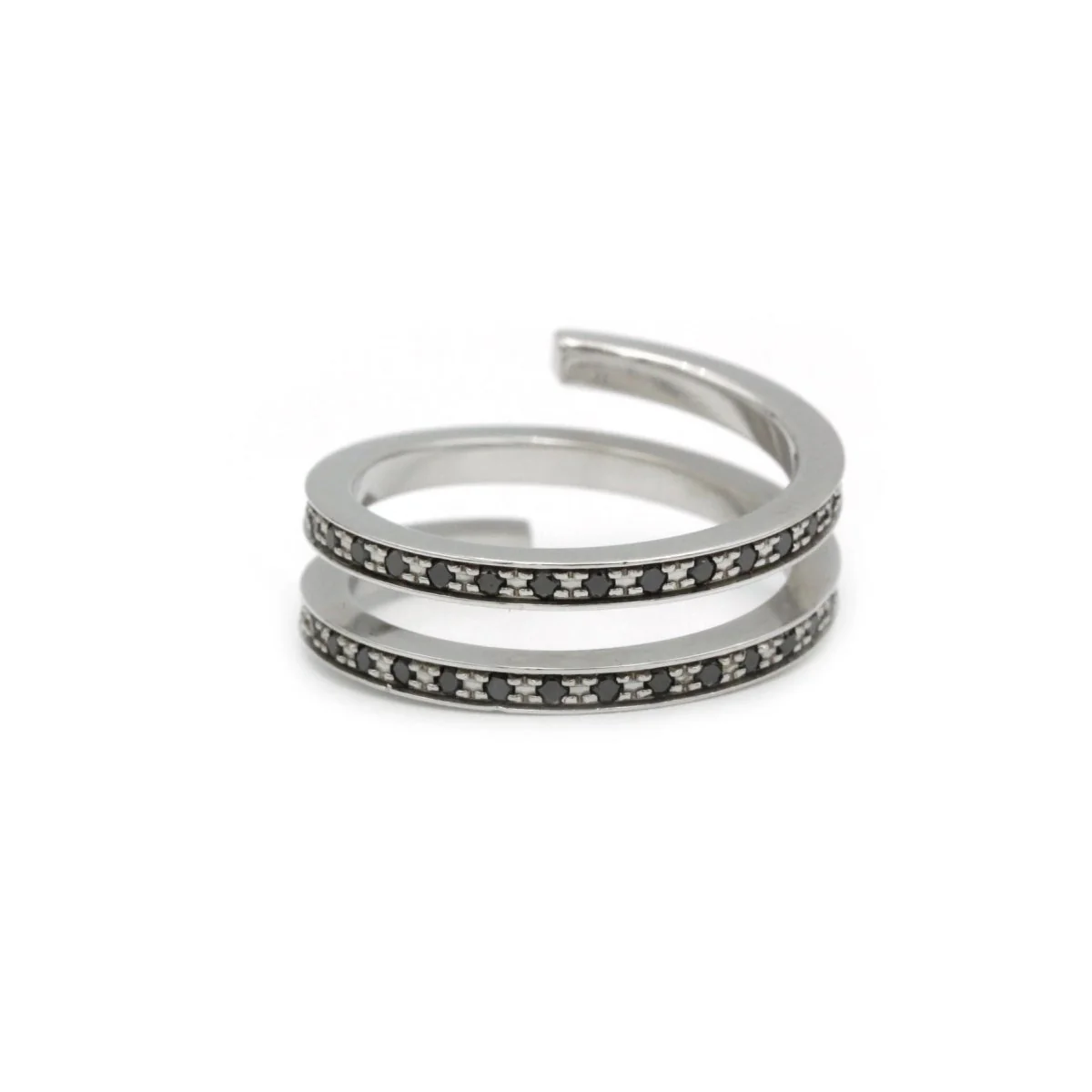 Bagues DINH VAN "La Spirale" en or blanc et diamants - Image 8