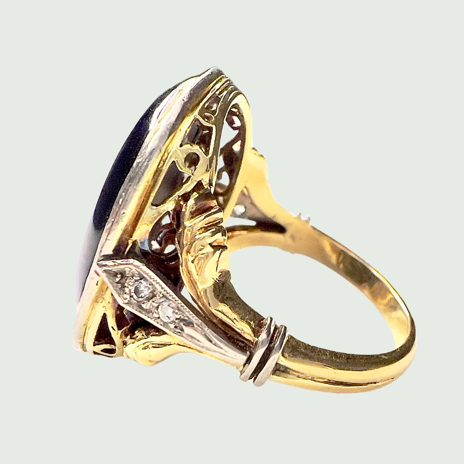 SORTIJA ART DECO ÉPOCA 1930-35 DE DIAMANTES Y ONIX - Image 5