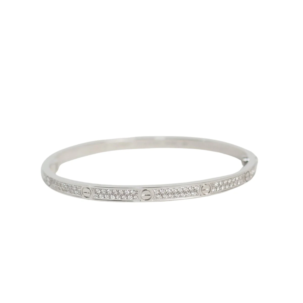 Bracelet Love CARTIER en or blanc et diamants