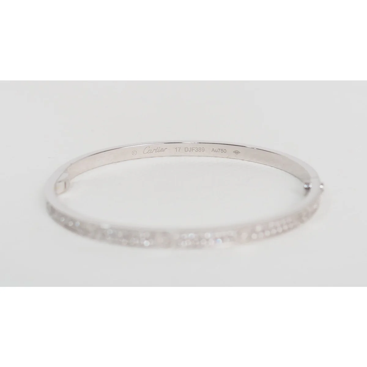 Bracelet Love CARTIER en or blanc et diamants - Image 5