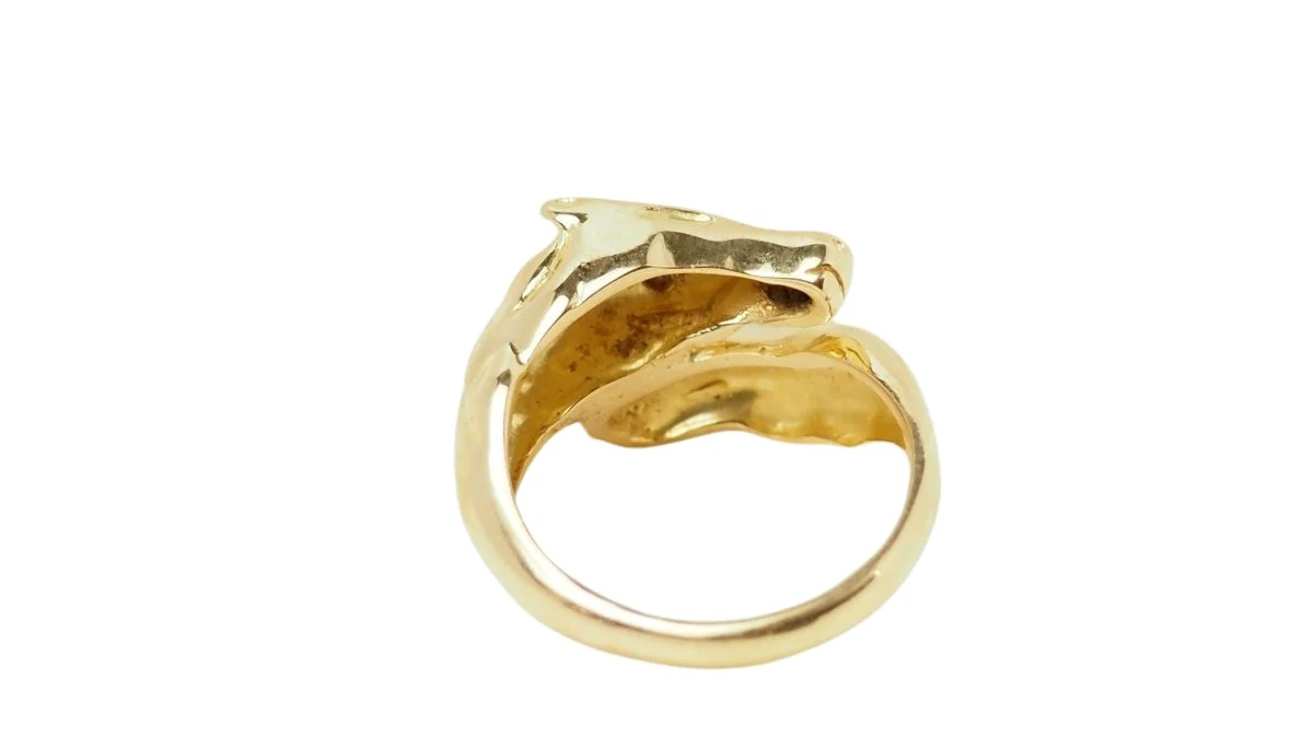 Bague Tête de cheval en or jaune et diamants - Image 5