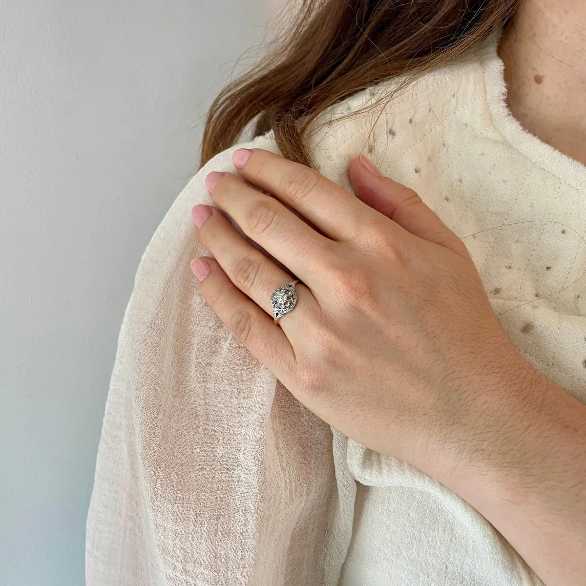 Bague en or jaune, or blanc et diamants - Image 2