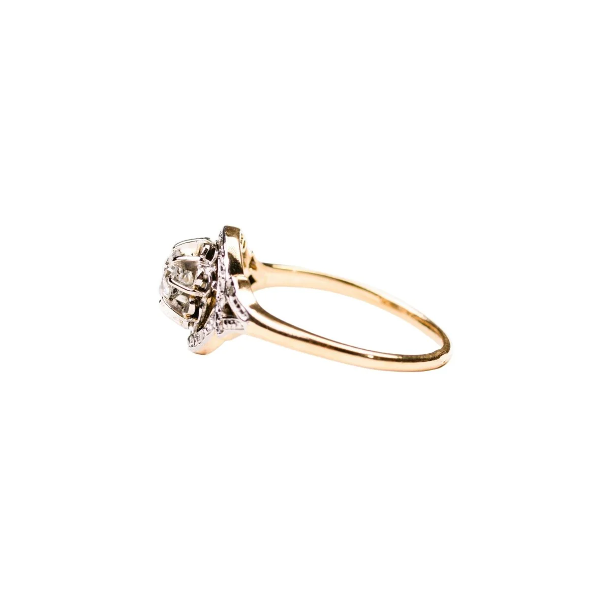 Bague en or jaune, or blanc et diamants - Image 3