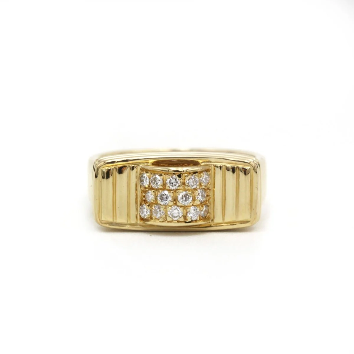Bague Jonc POIRAY en or jaune et diamants