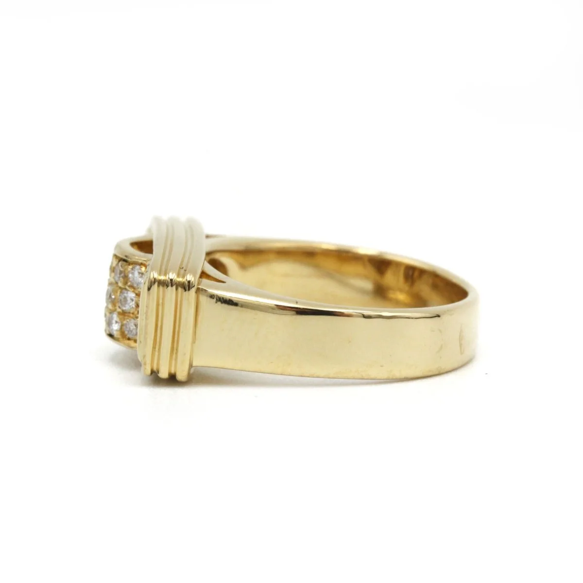 Bague Jonc POIRAY en or jaune et diamants - Image 2