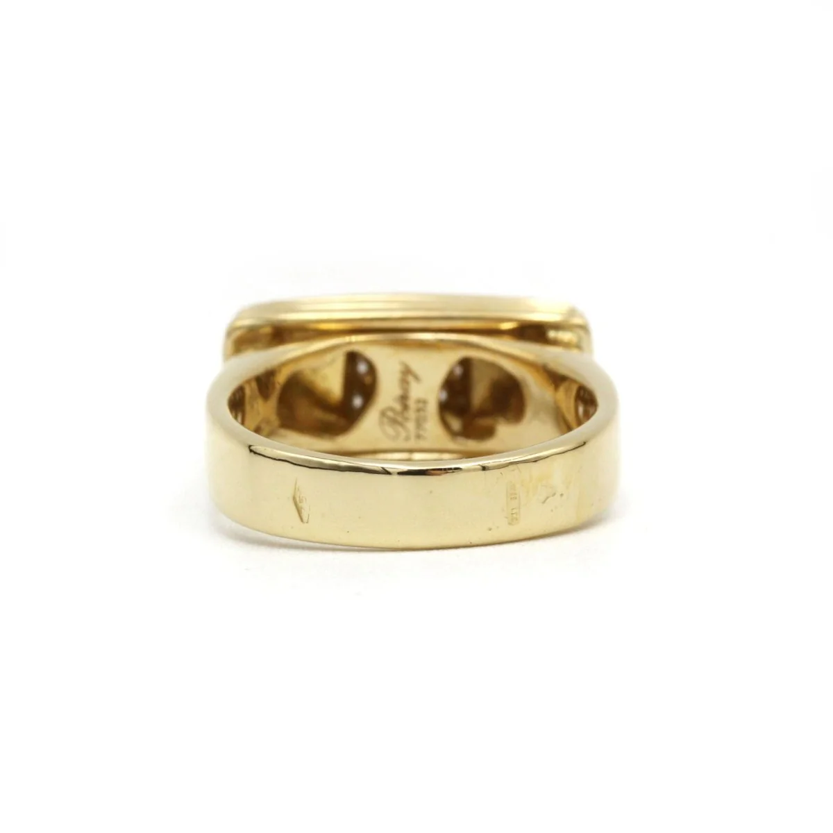Bague Jonc POIRAY en or jaune et diamants - Image 3