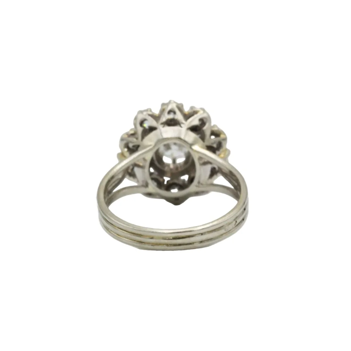 Bague Marguerite - Or blanc, Platine & Diamants - Image 2