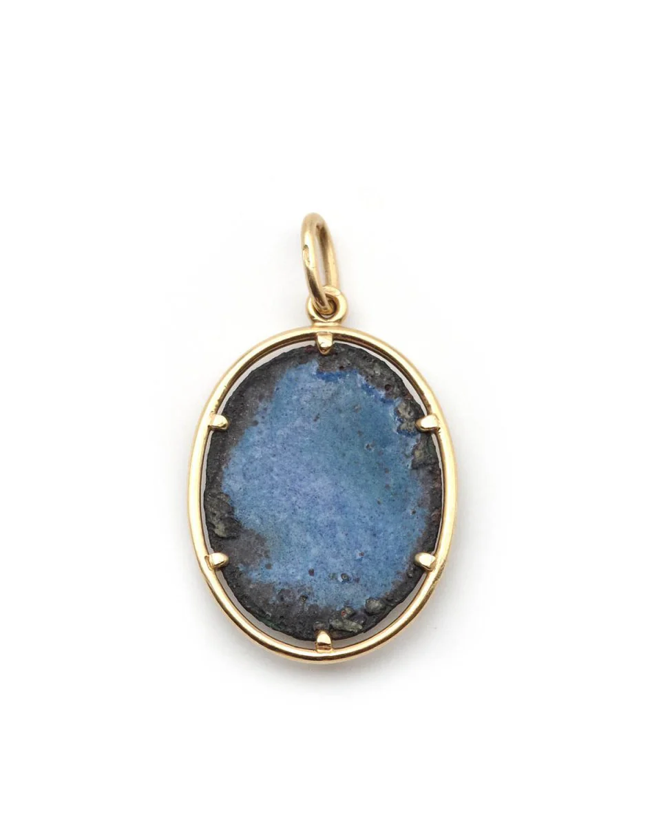 Pendentif souvenir "À l’amitié" en émail et or - Image 4