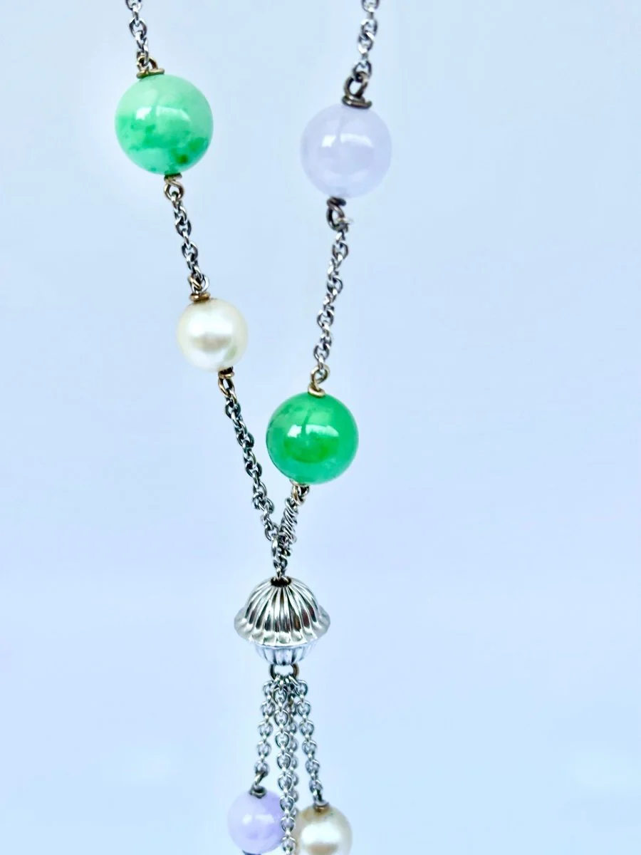 collier sautoir" marseillais" en or blanc vintage - Image 3