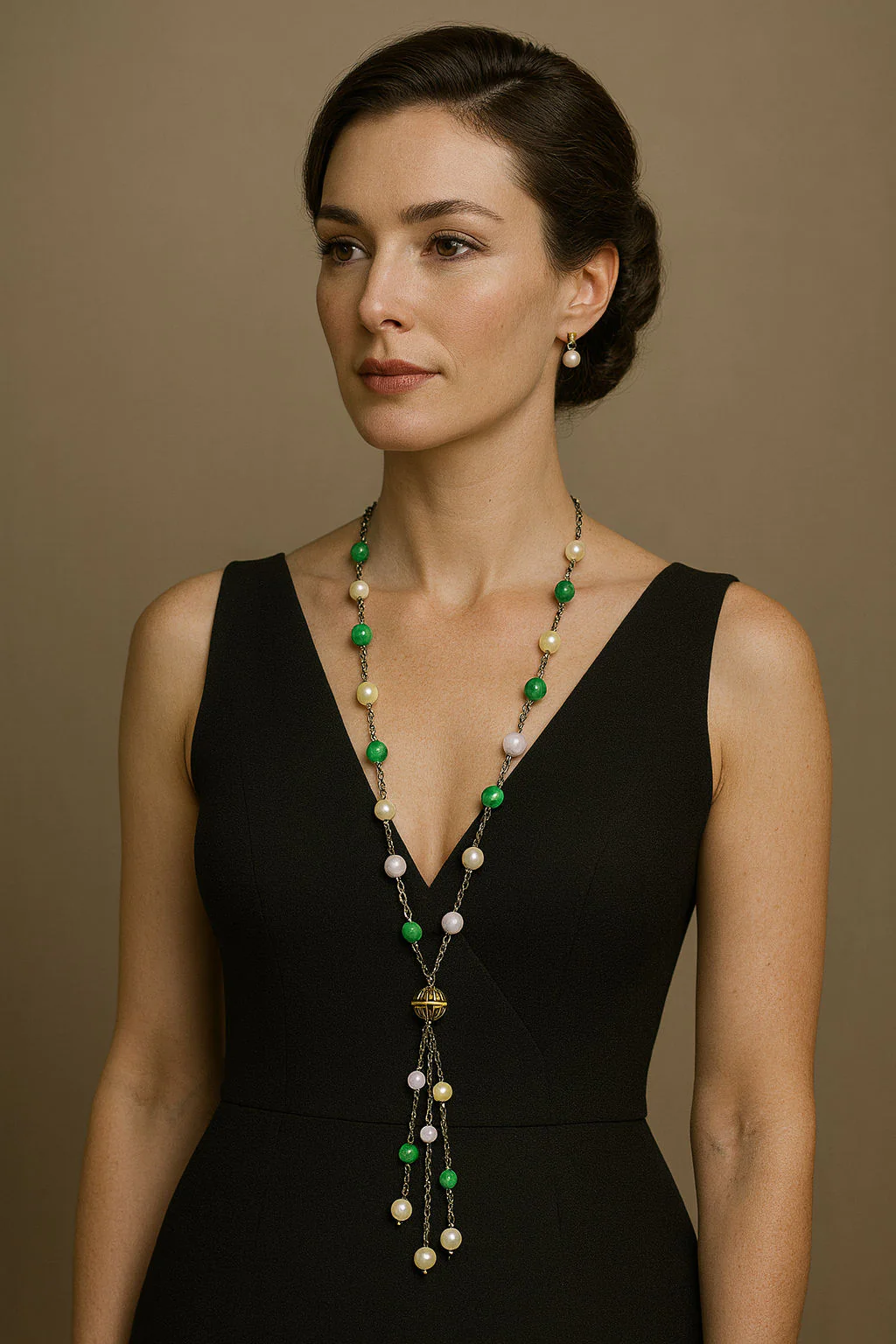 collier sautoir" marseillais" en or blanc vintage - Image 4