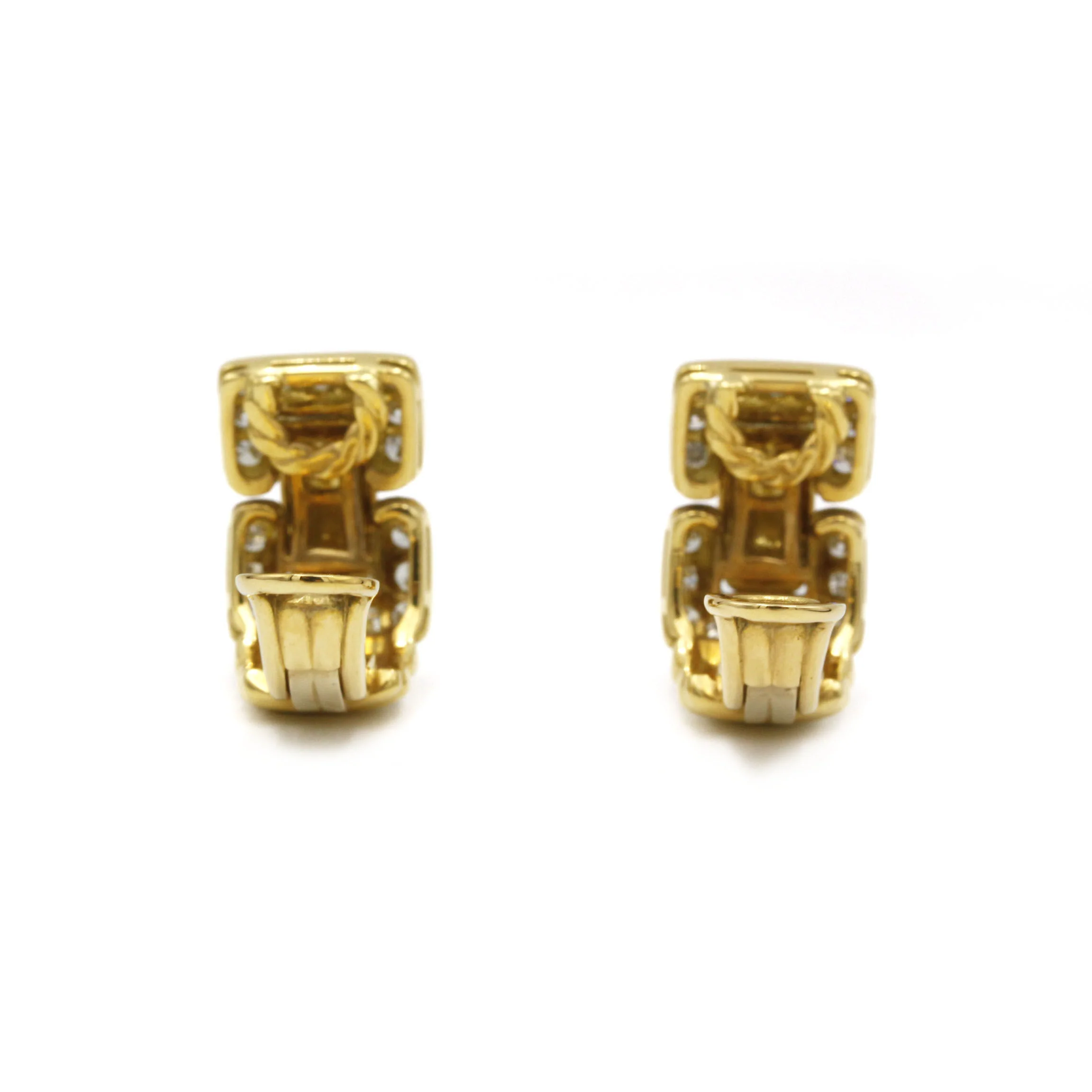 Clips d'oreilles - Or et diamants - Image 2