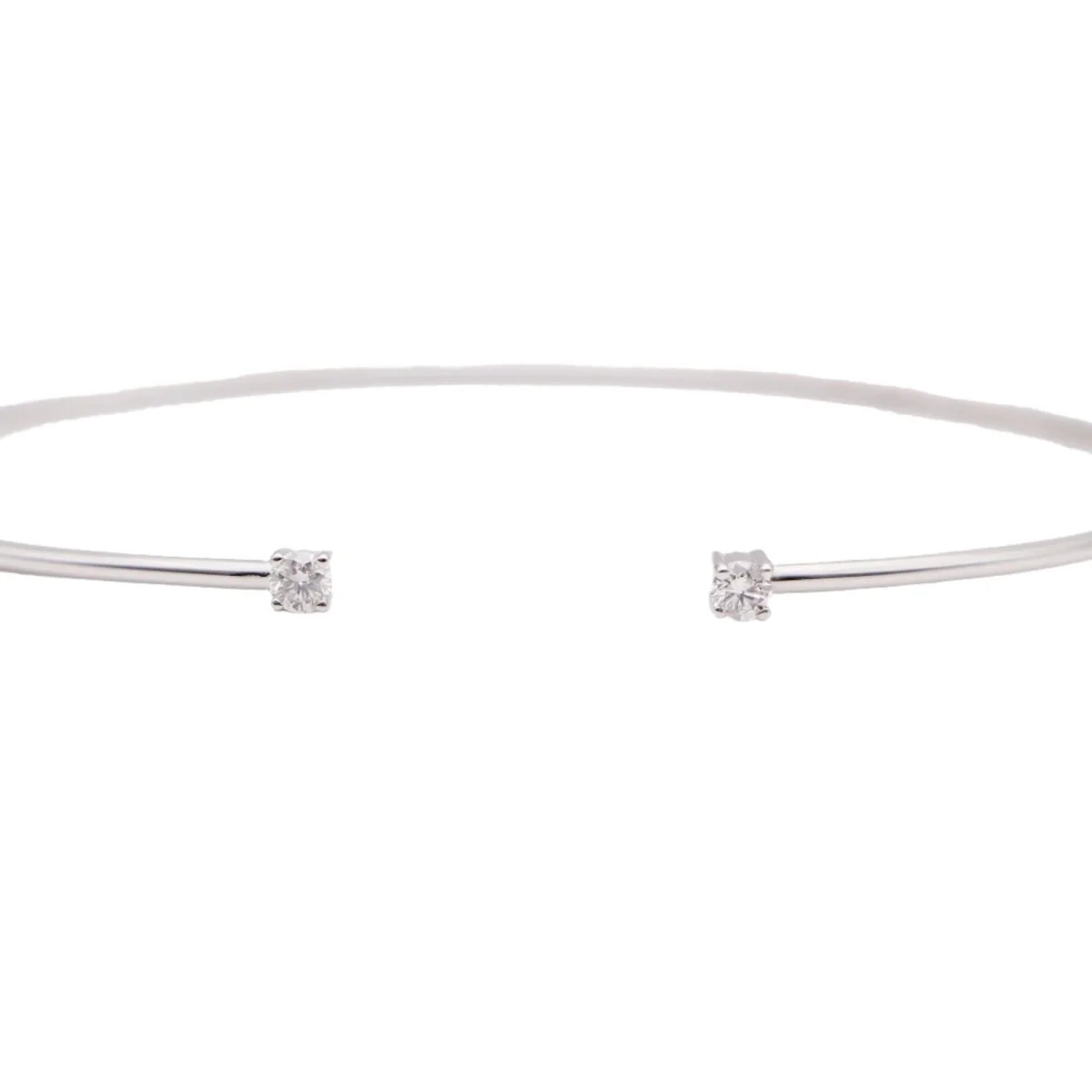Bracelet Jonc en or blanc et diamant - Image 3