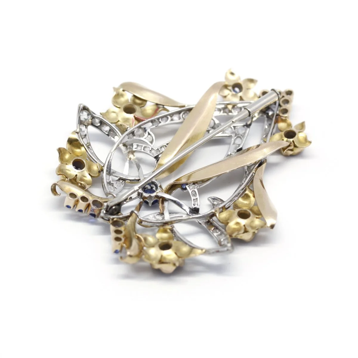 Broche - Or, Saphirs et Diamants - Image 3