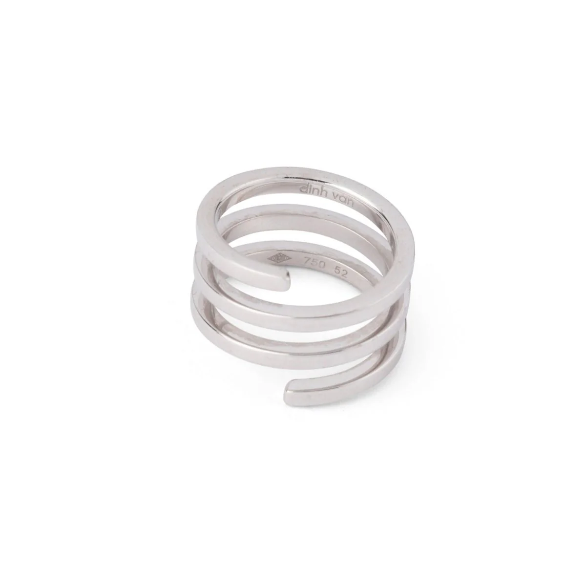 Bague DINH VAN "Spirale" en or blanc - Image 5