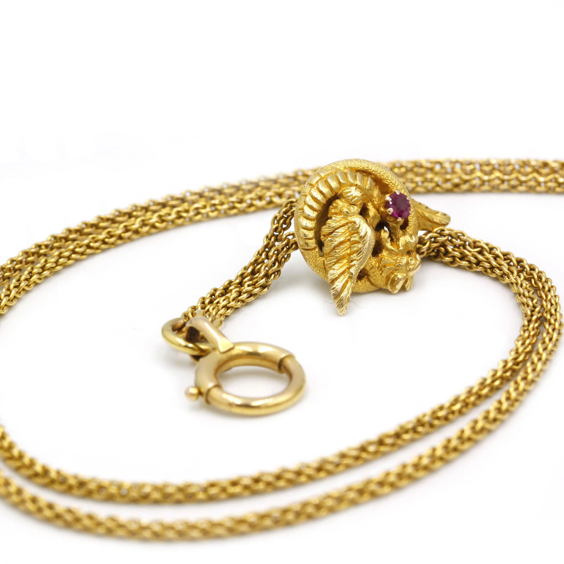 Sautoir Pendentif - Or et Rubis - Image 2