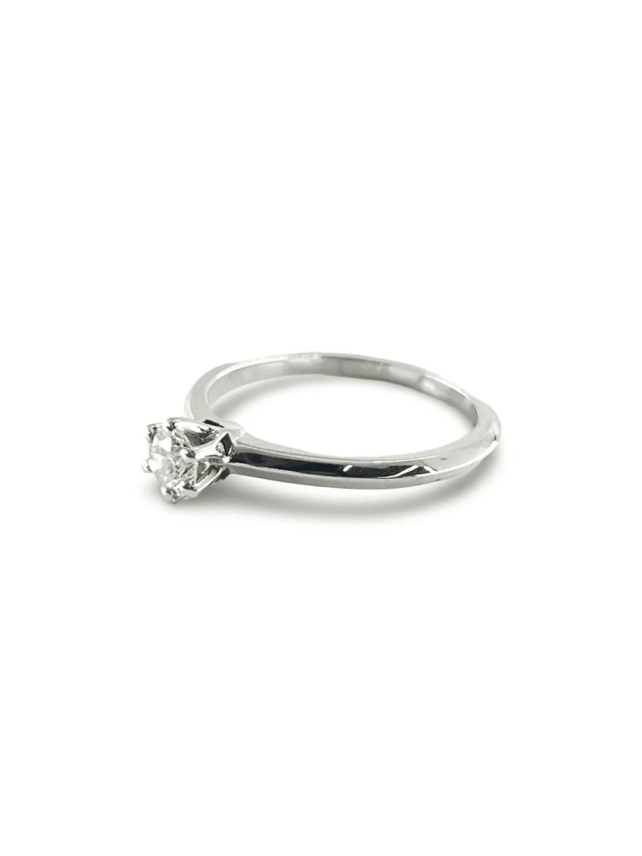 Bague solitaire or blanc et diamant 0,30 ct - Image 3