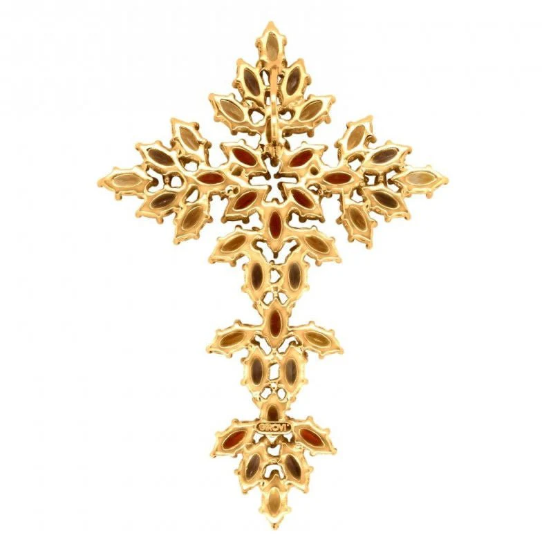 Pendentif or jaune saphirs jaunes - Image 2