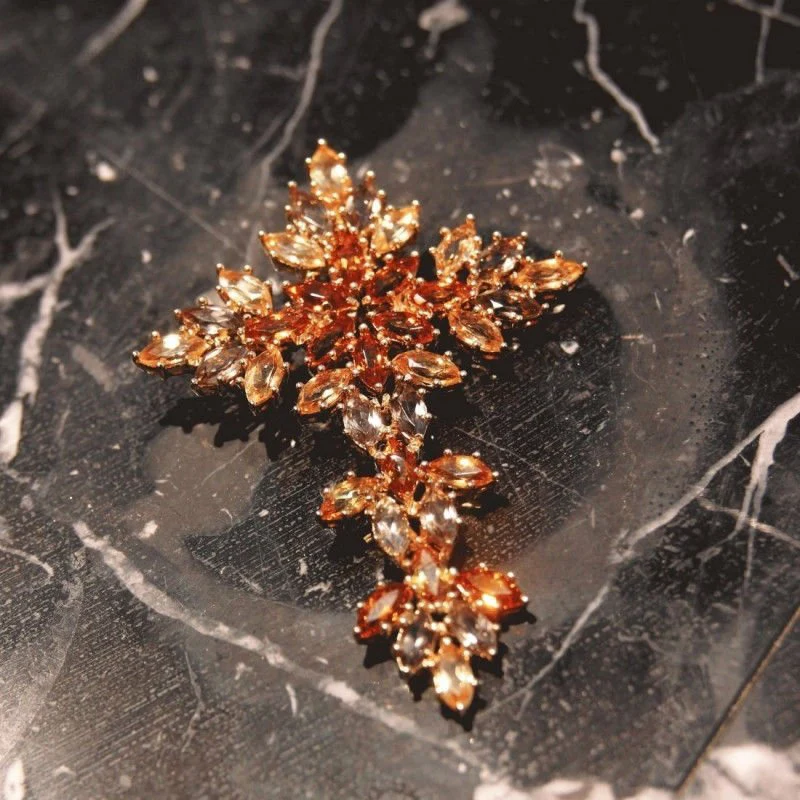 Pendentif or jaune saphirs jaunes - Image 3