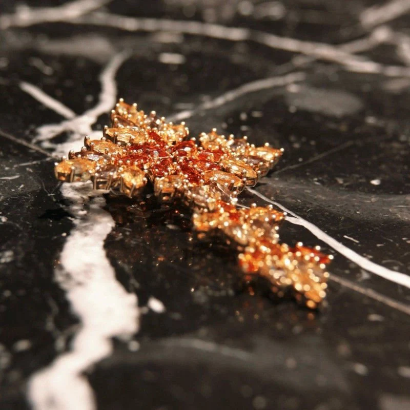 Pendentif or jaune saphirs jaunes - Image 4