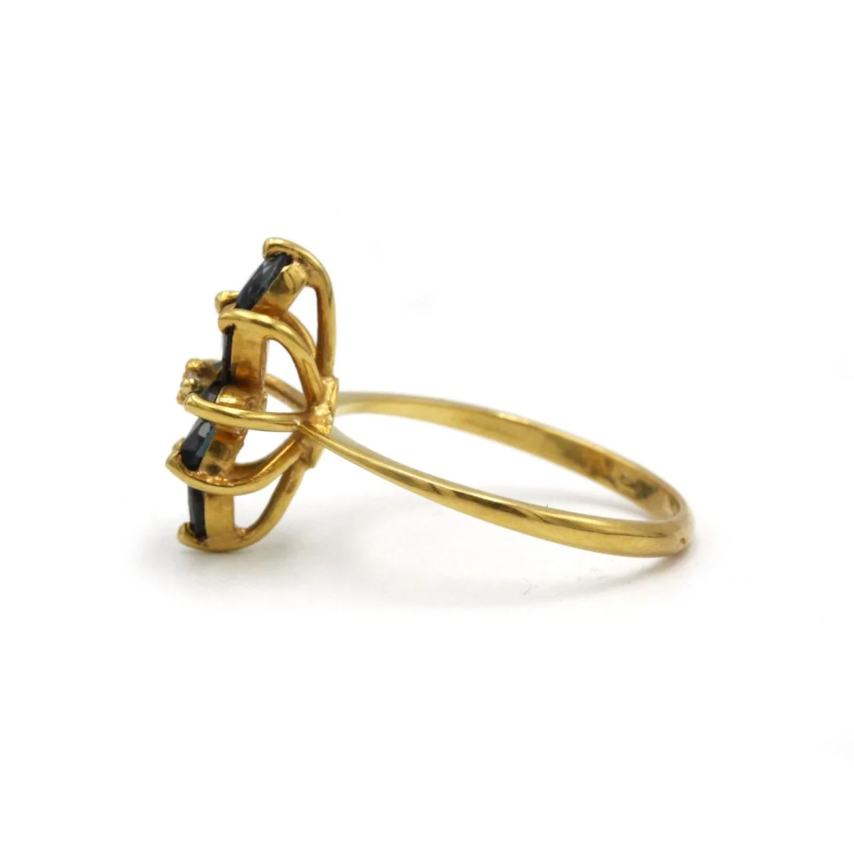 Bague - Or jaune, Saphir & Diamants - Image 2