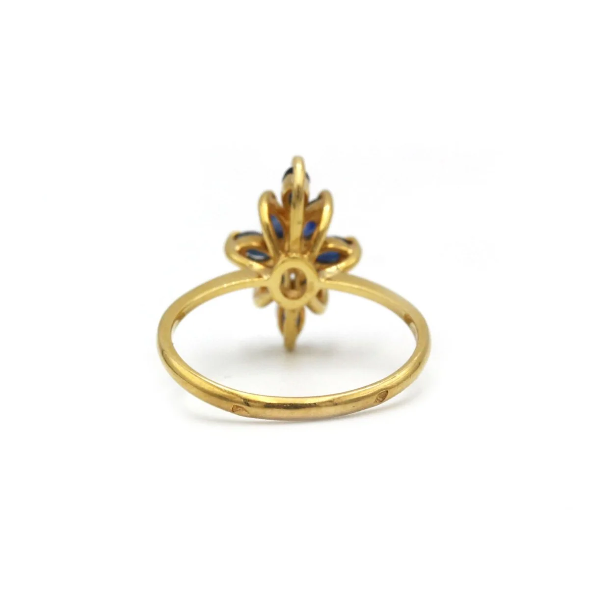Bague - Or jaune, Saphir & Diamants - Image 3