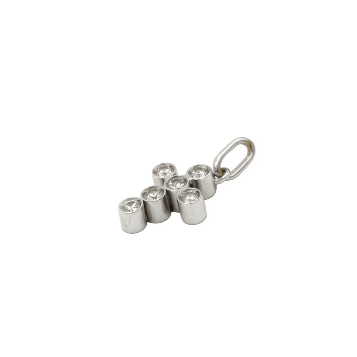 Pendentif en or blanc et diamants - Image 3
