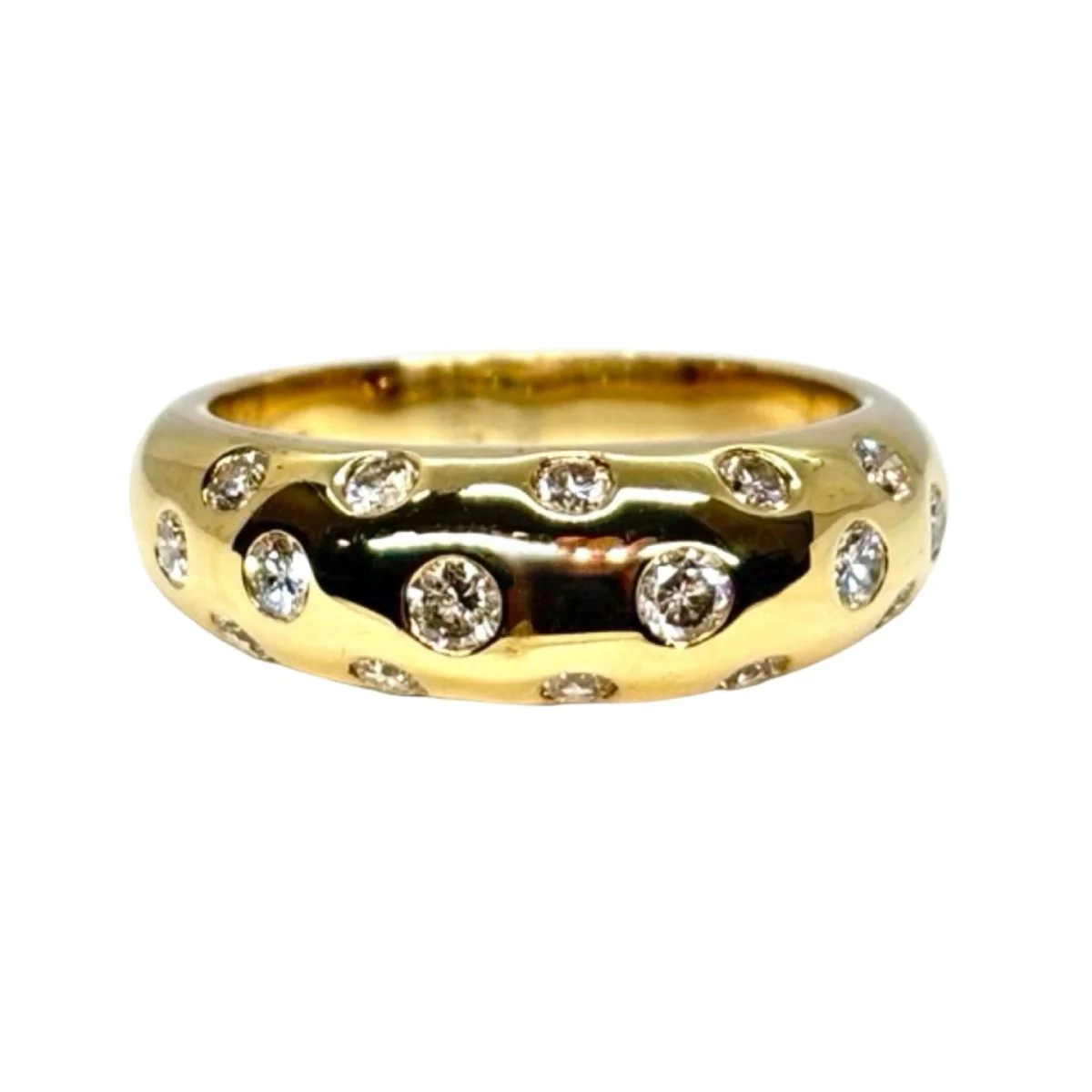 Bague Jonc en or jaune et diamants