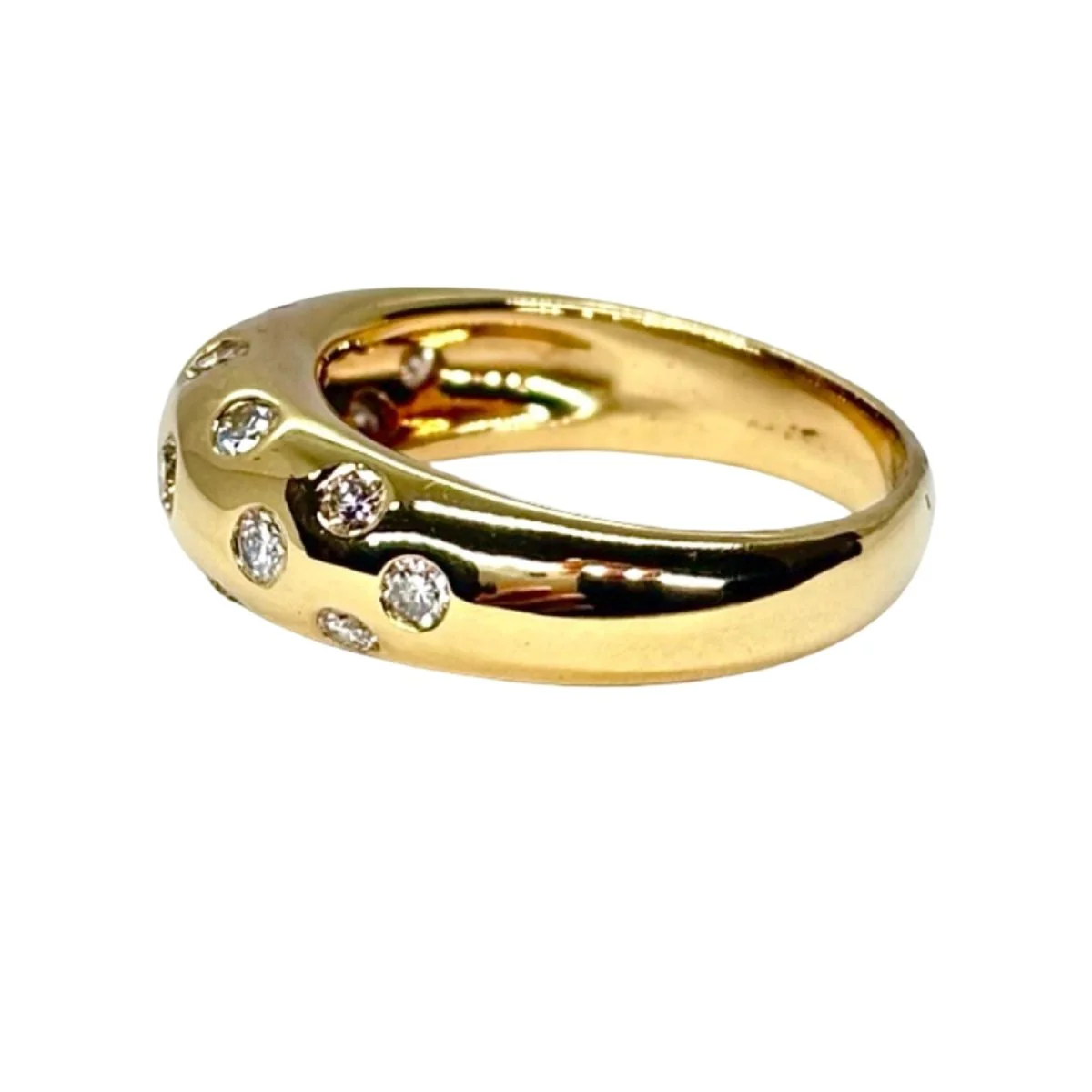 Bague Jonc en or jaune et diamants - Image 3